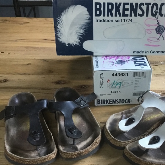 Birkenstock Gizeh 38 us 7 womens Black pair or 5 US men’s - Picture 1 of 11